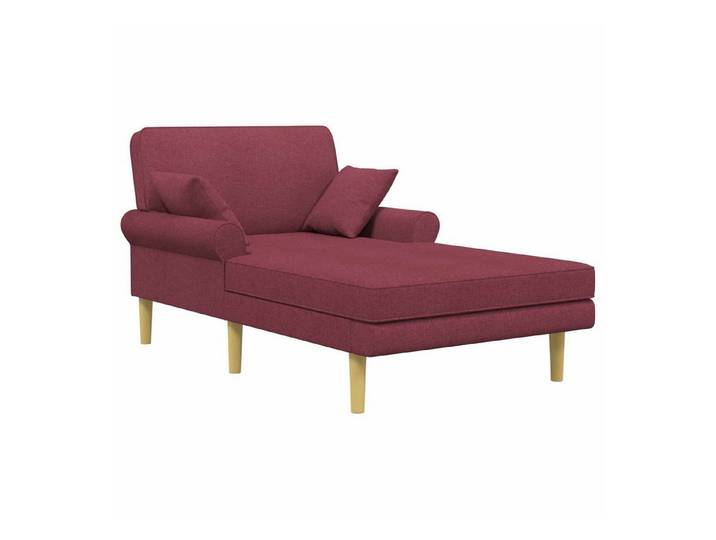 vidaXL Chaiselongue Chaiselongue Weinrot Stoff, 1 Teile