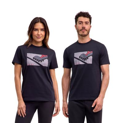 T-Shirt FALKE "Anniversary", Damen, Gr. M, schwarz (schwarz (3000)), Shirts T-Shirt