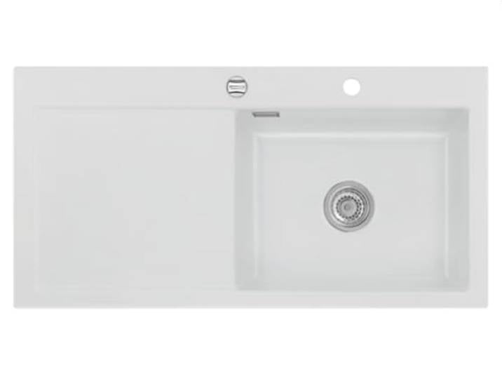 Systemceram Mera 100 SL Satin Keramikspüle Excenterbetätigung