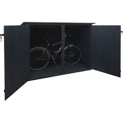 1er-Fahrradgarage MCW-H60, Fahrradbox Geräteschuppen Gerätehaus, MVG abschließbar 152x184x98cm ~ anthrazit