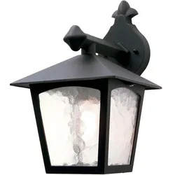 Außenleuchte Wandlampe ALU-Druckguss Glas H 31 cm Schwarz Gartenlampe IP44