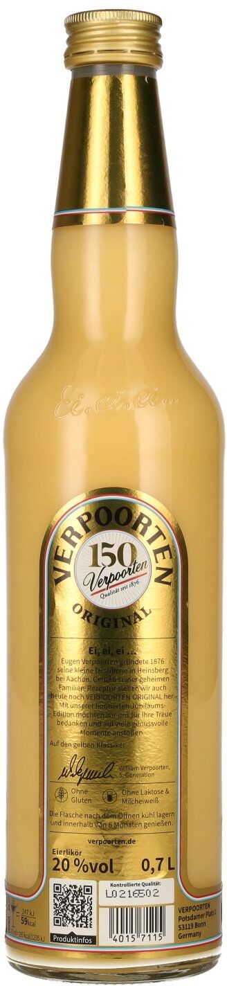 Verpoorten Original Eierlikör 20% Vol. 0,7l