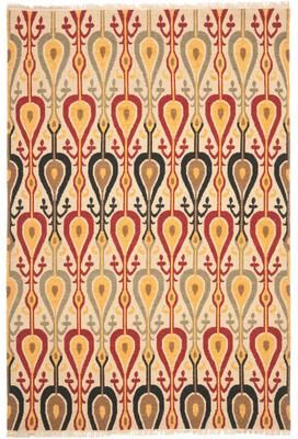 SAFAVIEH Couture Handmade Sumak Flatweave Tifaine Traditional Oriental Wool Rug with Fringe