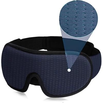 Uplift Treasures 3D Soft Padded Sleep Eye Mask Blindfold navy Blue