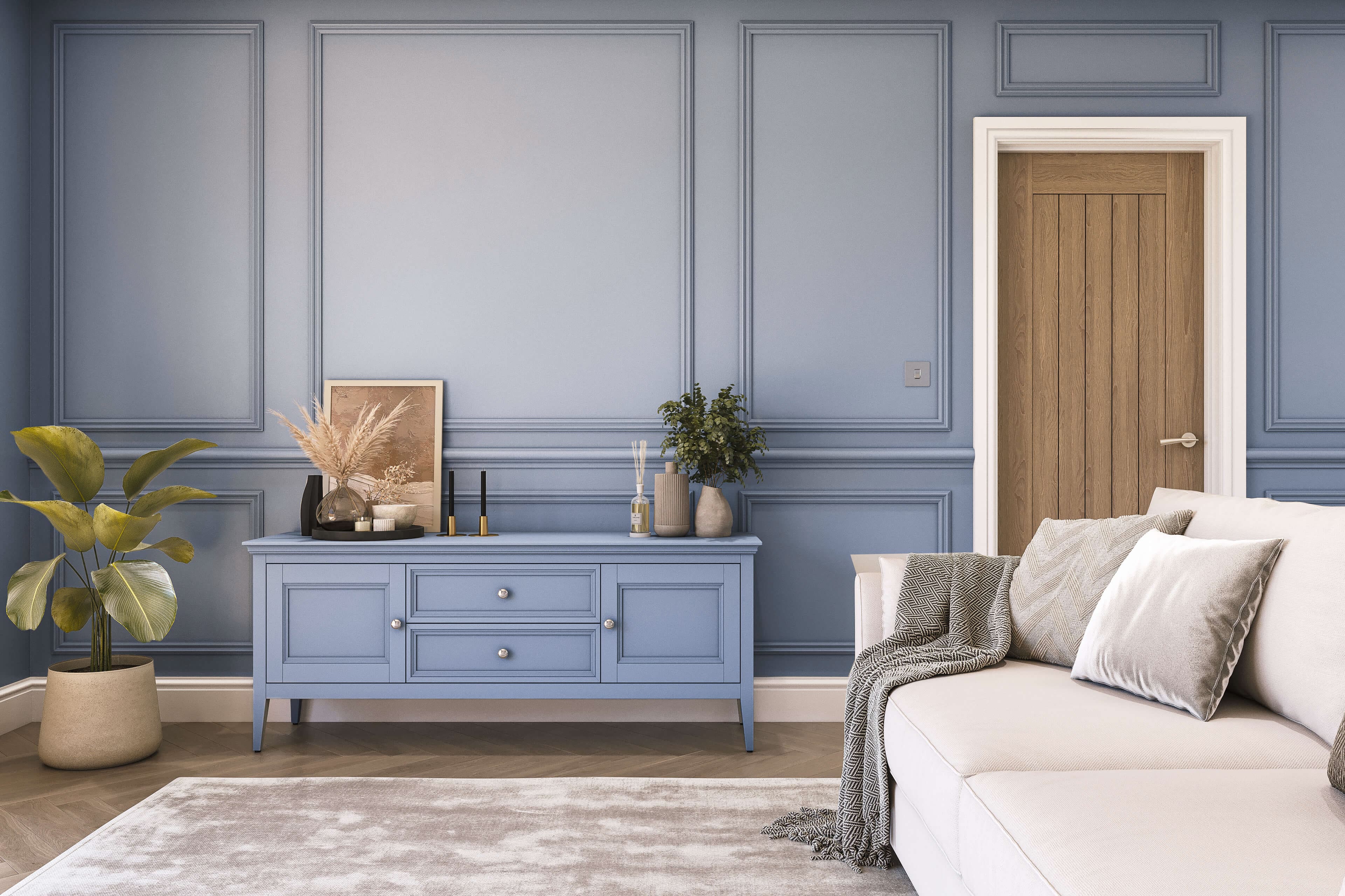 Hemway Wall Paint   Denim   Matt Emulsion Interior   Acrylic   Latex - Denim - 2.5L