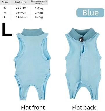 Uplift Picks Cat Recovery Suit For Post Surgery Wound Protection blue (l)