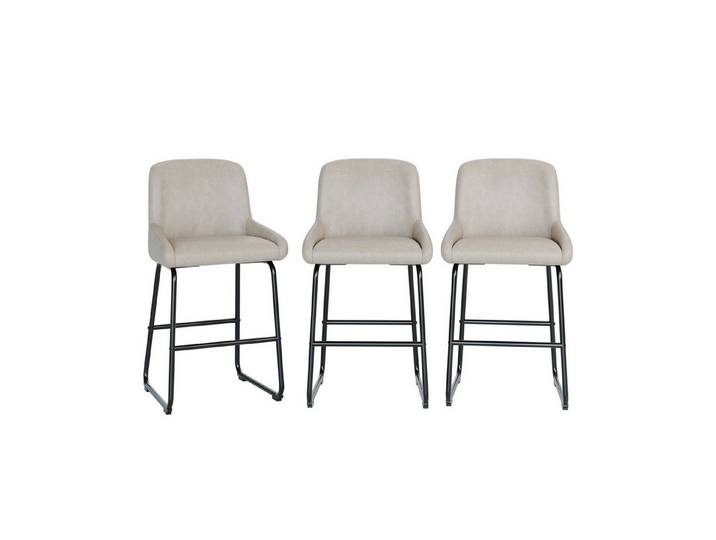 GarveeMore Barhocker Barhocker Set Thekenhöhe Barhocker Mit Rückenlehne Fußstütze