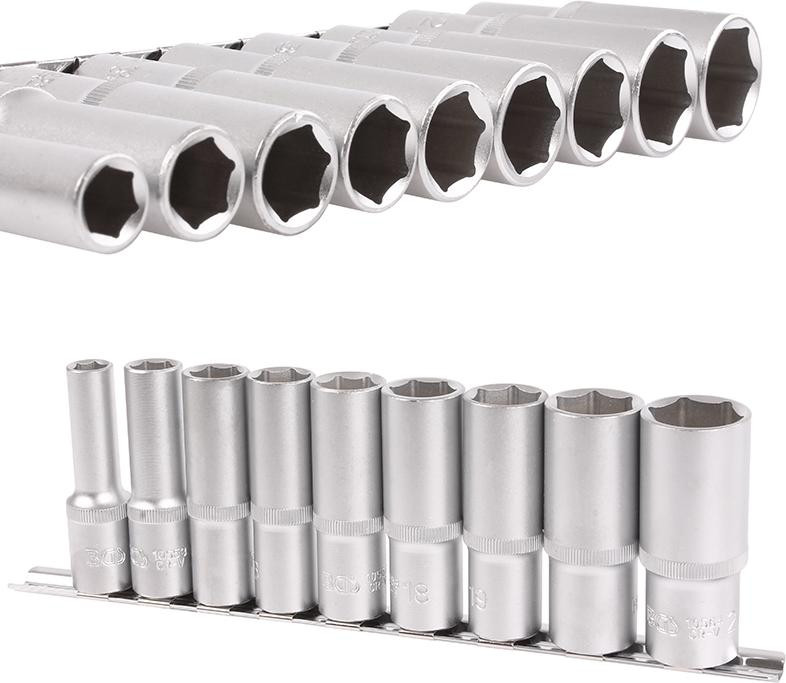 BGS Technic 9-delige doppenset 10-24 mm, 1/2 inch