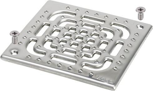 Viega Rost 4933.6 in 143x143mm Edelstahl rutschhemmend 560751