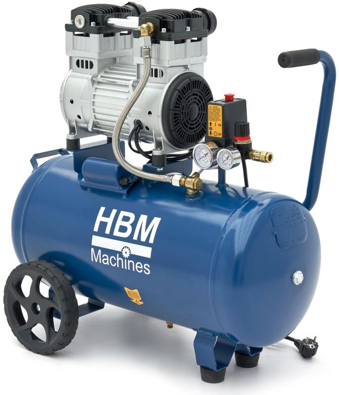 HBM ölfreier leiser Kompressor, 50 Liter, 8 Bar, 2 PS