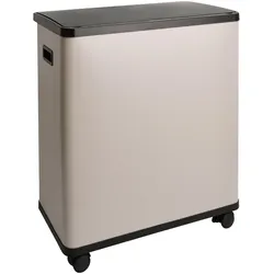 SVITA SR2X30 Sensormülleimer Abfalleimer 2fach 60l inkl. Inneneimer Räder Taupe