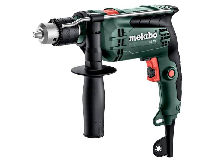 Metabo Perceuse à percussion Sbe 650W avec mandrin à engrenages