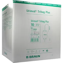 Urimed Tribag Plus Urin-Beinbtl.500ml Steril20cm 10 ST