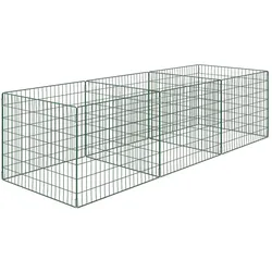 Outsunny Komposter 1680 Liter, 270 x 90 x 70 cm 3-teilig Schnellkomposter Stahl