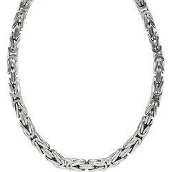 Zeeme Basic Halskette Silber 925 poliert Königskette 6mm breit