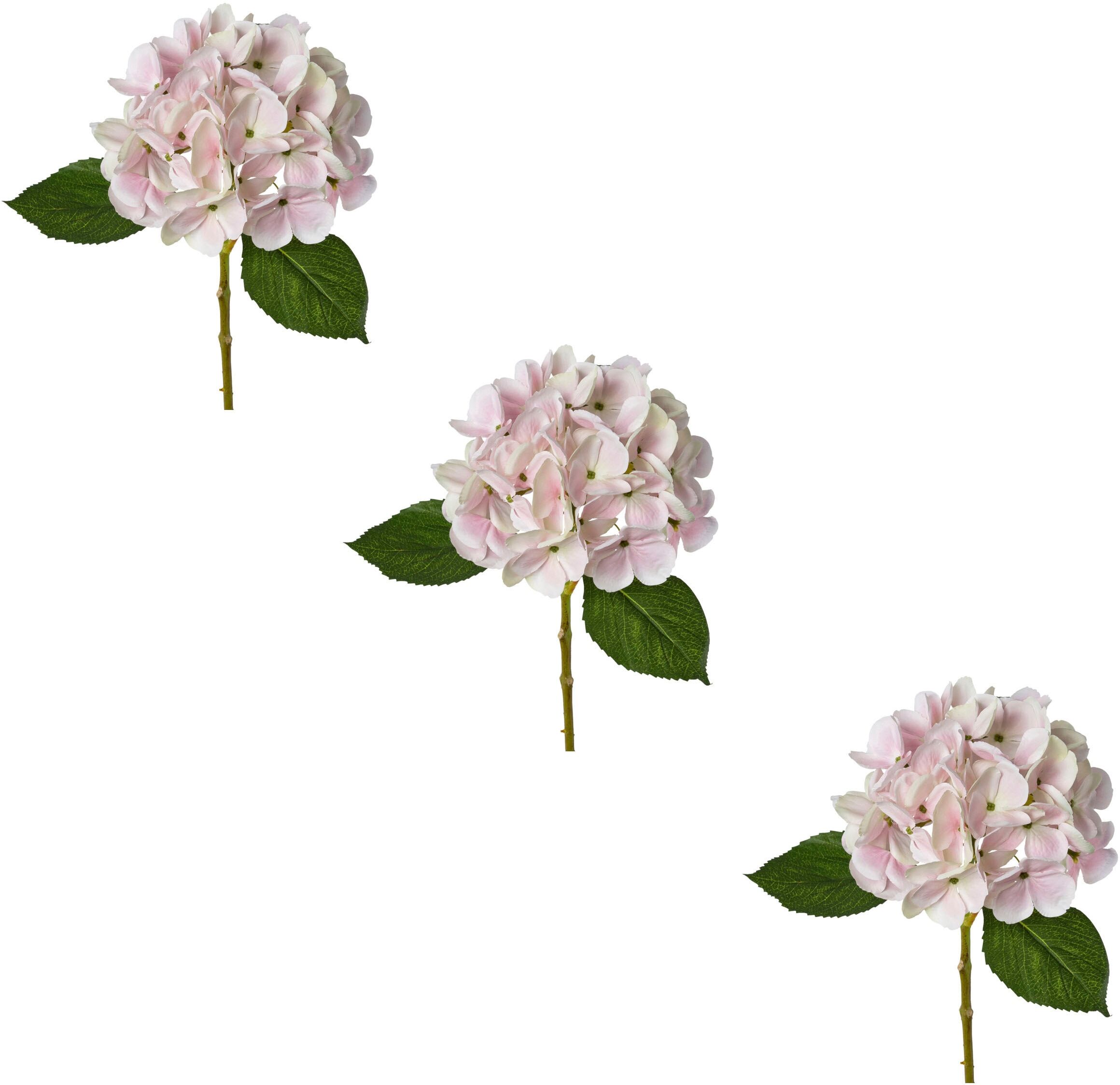 Kunstblume CREATIV GREEN "Hortensie", rosa, H:48cm, Obermaterial: 80% Polyester, 20% Polyethylen, Kunstpflanzen