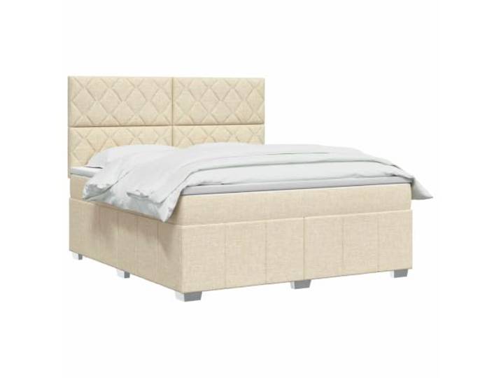 vidaXL Boxspringbett mit Matratze Creme 140 x 190 cm Stoff Stelle die Höhe auf 78/88 cm ein. Die perfekte Balance für alle Schlafpositionen