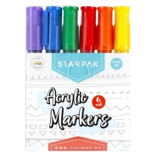 Starpak Acrylmarker rund 6 Farben Fensterbox (6x) (STK MAR7)