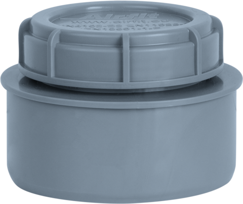 Airfit Endstopfen 51110ES DN 110, grau, mit Schraubverschlusskappe