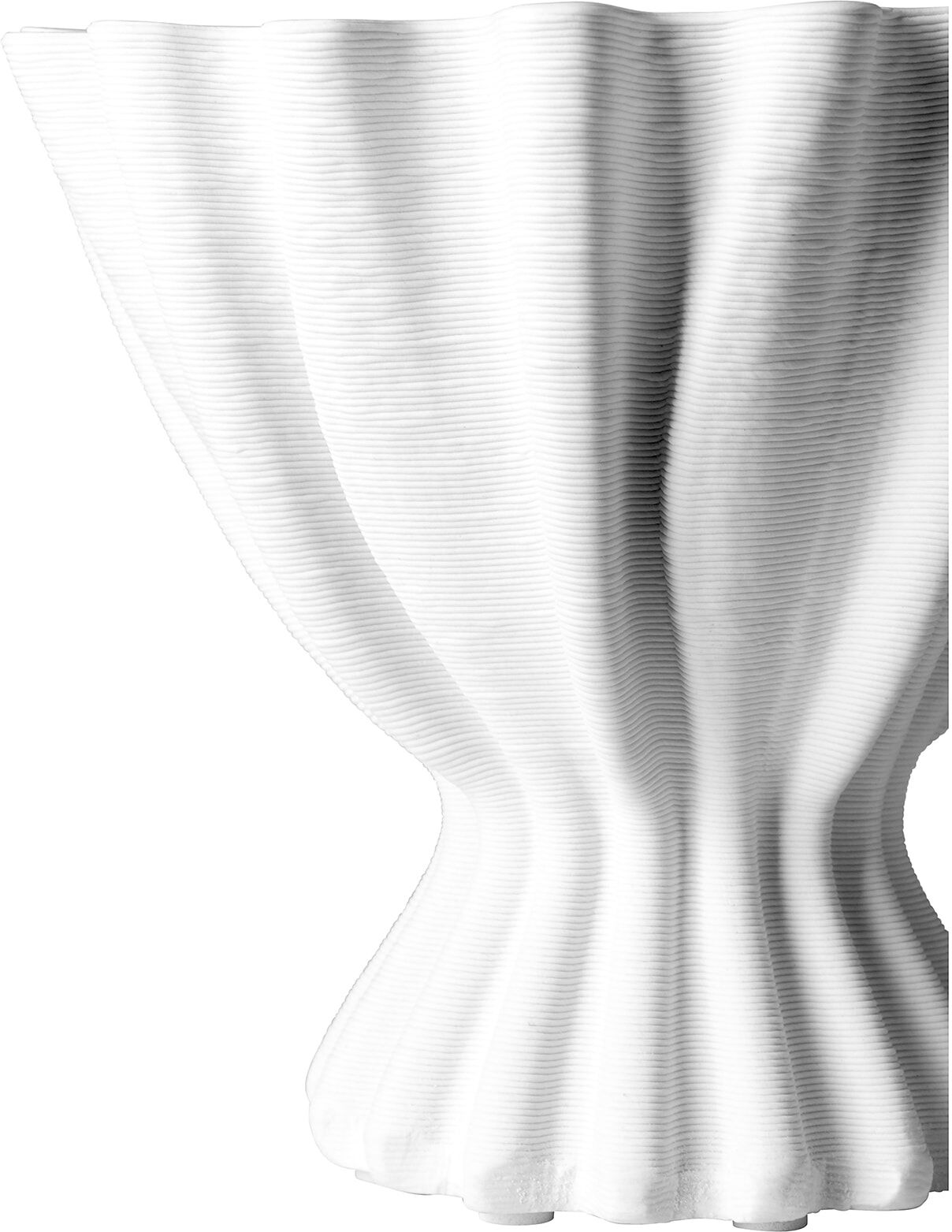 Tischvase FINK "JANNE", sanftes weiß, B:18cm H:16,5cm T:18cm Ø:18cm, Vasen, Tischvase sanftes weiß B/H/T: 18cm x 16,5cm x 18cm Ø 18cm