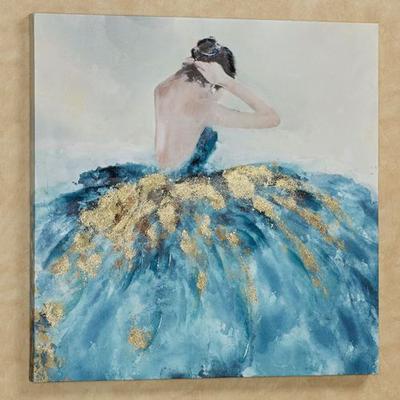 Touch of Class Bella Ballerina Canvas Wall Art Blue , Blue