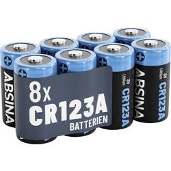 Absina Spezial-Batterie CR123A Lithium 1300 3 V 8 St. 401037-8