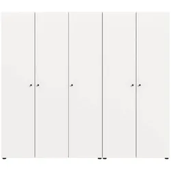 Kleiderschrank Drehtürschrank 10-türig Weiß (zweiteilig)