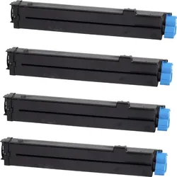 4 Kompatible Toner ersetzt Oki 43979102 Multipack schwarz