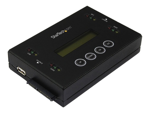 StarTech.com StarTech Laufwerks Duplizierer und Löscher für USB Sticks und 2,5 / 3,5" SATA Laufwerke - 1:1 duplizierung plus Cross-interface - Festplatte / USB-Drive-Duplikator - 1 Schächte (Serial ATA-600 / USB) (SU2DUPERA11)