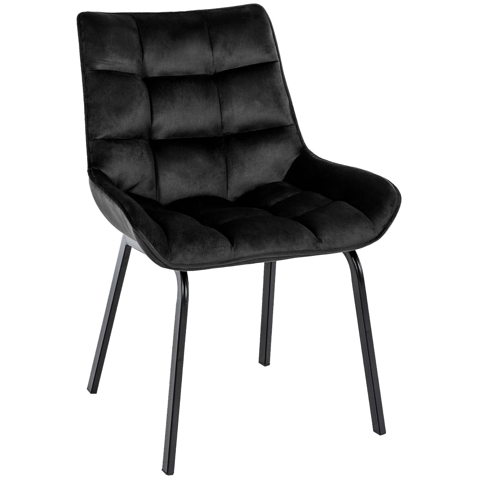 CLP Stuhl Saranda Samt - Farbe: schwarz, Material: Samt