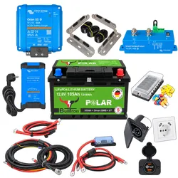 CamperPower Camper Elektrik Komplettset BASIC 93Ah 120W Solar VDE-zertifiziert