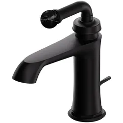 Steinberg Serie 355 Metamorphosis Waschtisch-Einhebelmischer, mit Ablaufgarnitur, Ausladung 130mm, 3551000S, Farbe: Matt Black
