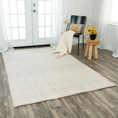 Alora Decor Sun Beige and Ivory Hand-woven Wool Blend Rug