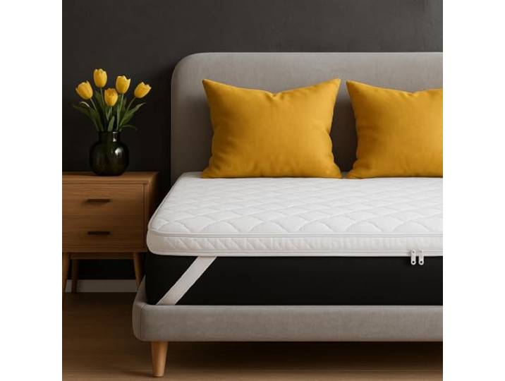 SLIPIO Matratzentopper 180x200 cm 7 cm Höhe Visco+ Memory Foam Waschbar & Hypoallergen Mattress Topper 180x200