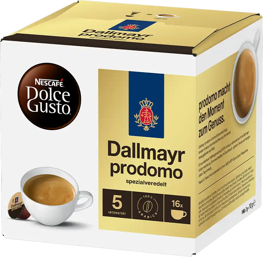 Dallmayr   Dallmayr prodomo - 16 Capsules de café pour Dolce Gusto - Lungo - Compatible Dolce Gusto
