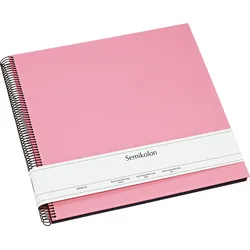 Uni Economy Fotoalbum groß rosa mit schwarzen Karten
