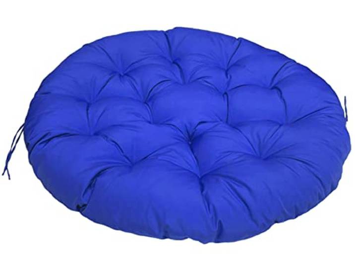 ZTGL Polster für Papasansessel, Rund Durchmesser 80-180 cm Dicke Wasserdicht Outdoor/Indoor, Bodenkissen Kissen für Gartenmöbel, Großer Sitzauflage Auflage für Papasan,Marine,180x180cm