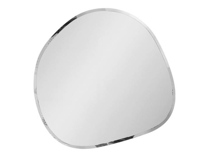 Wandspiegel Devonport, Klar, Glas, organisch, 50x50x0.5 cm, Facettenschliff, senkrecht und waagrecht montierbar, Garderobe, Garderobenspiegel