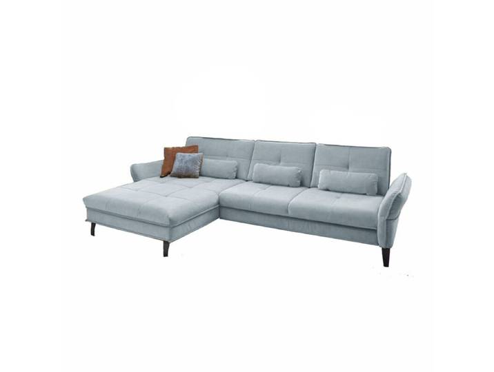 Couchliebe Key West Ecksofa - Samt Salsa sky , ohne Funktion , l