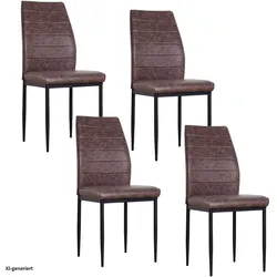 HTI-Living, Stühle, Esszimmerstuhl Madison Antikbraun 4er-Set (4x)