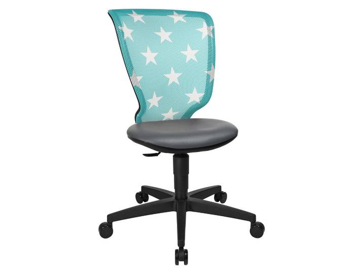 Xora Jugenddrehstuhl, Anthrazit, Schwarz, Weiß, Mintgrün, Kunststoff, Stern, Drehkreuz, 44x84-98x40 cm, Made in Germany, Arbeitszimmer, Bürostühle, Jugendschreibtischstühle & Kinderschreibtischstühle
