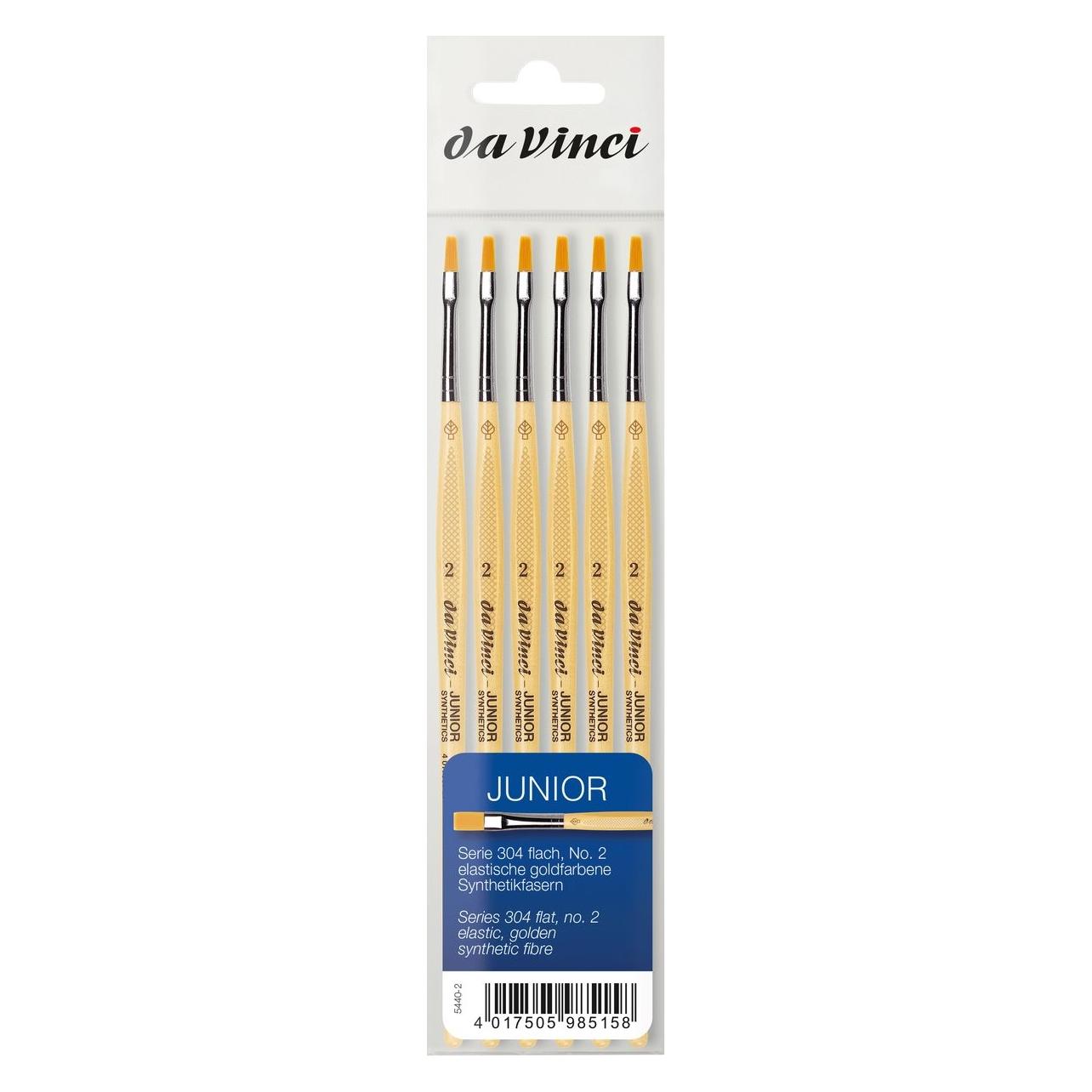 da Vinci Pinsel Junior Serie 304 flach Grösse 2 6 Stück (72518330)