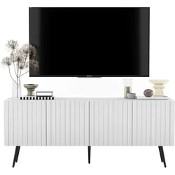 TV-LOWBOARD Elpis Weiß matt 150 cm mit Metallfüßen