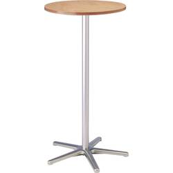 Maul Stehtisch Stehtisch Buche Silber 9323070 Farbe der Tischplatte: Buche Bodenschoner aus Kunststoff max. Höhe: 1.095 cm