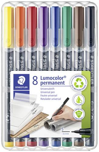 Staedtler Folienstift 313 WP8 Blau, Braun, Gelb, Grün, Orange, Rot, Schwarz, Violett