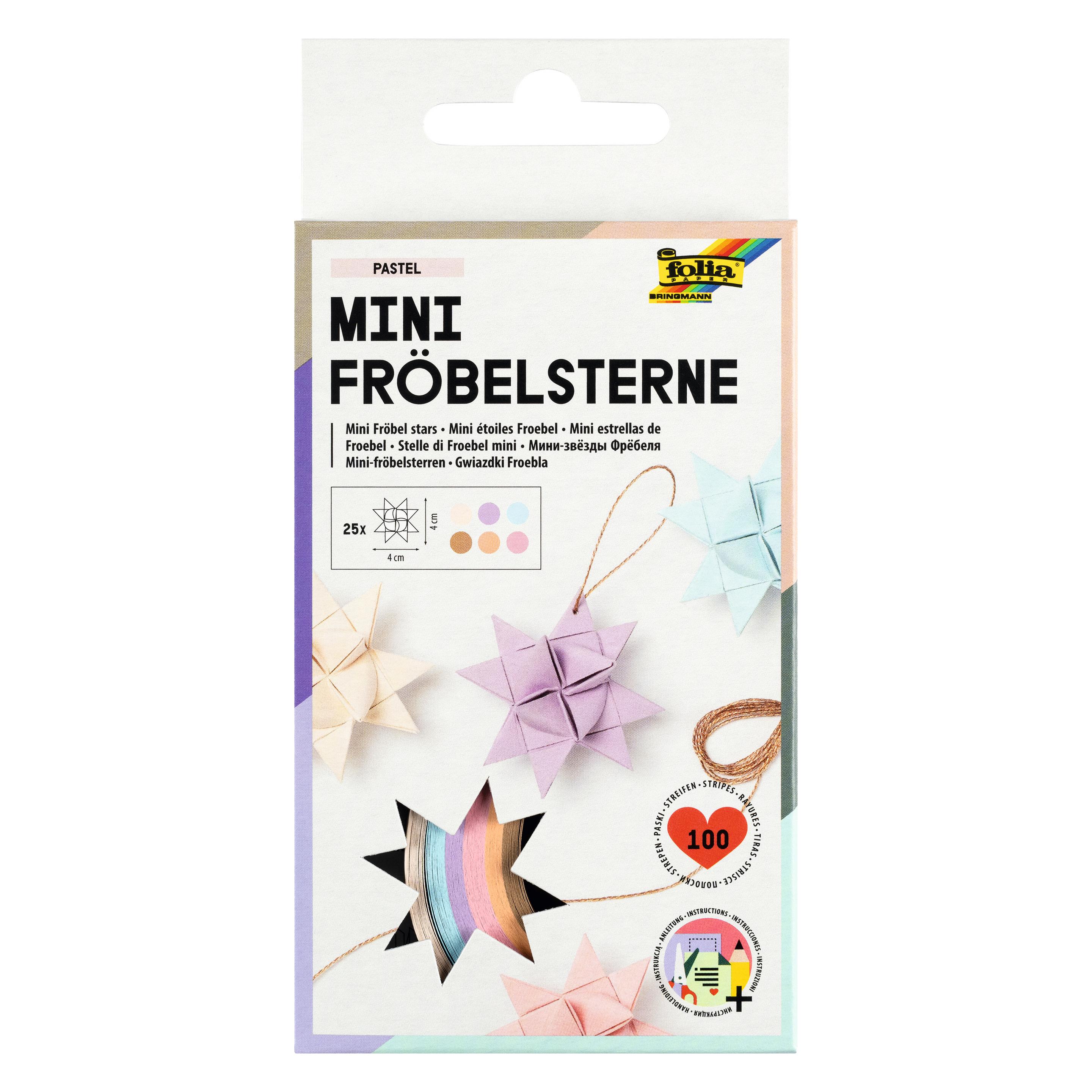 Folia Faltpapierstreifen PASTEL fr Mini Fr"belsterne (58 g/m², 100x) (1297)