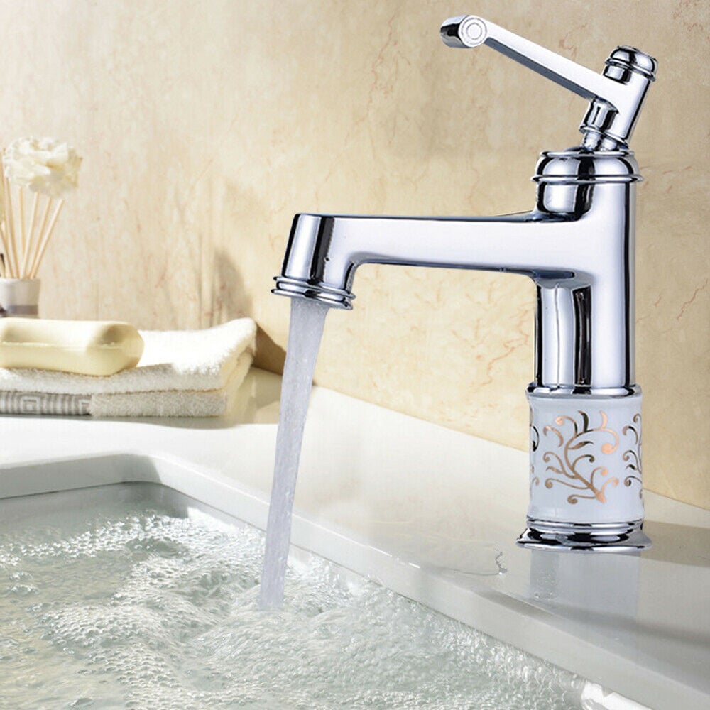 Easybuy Modern Messing Mengkraan met Eenhendelbediening voor Wastafel of Keuken in Zilver