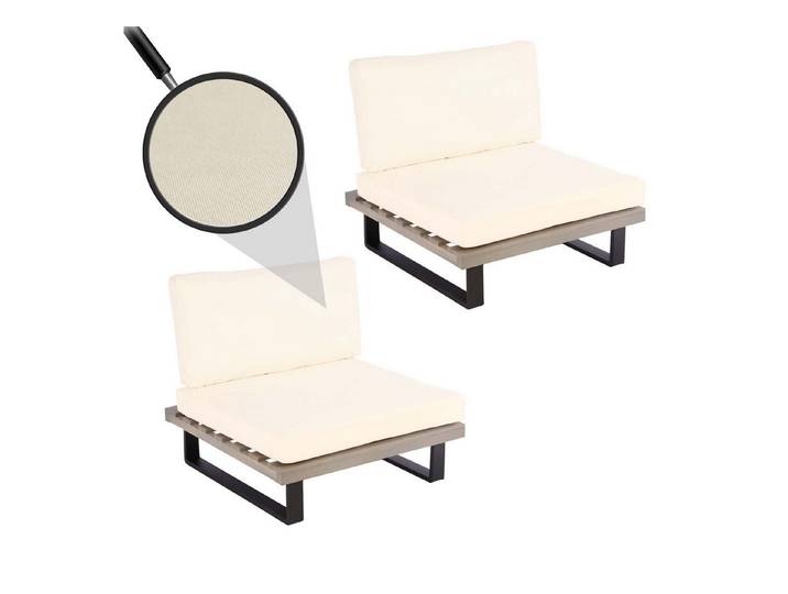 MCW Loungesessel MCW-H54-S-2, 10cm Polsterdicke, Hohe Stoffqualität 230g/m², wasserabweisender Bezug