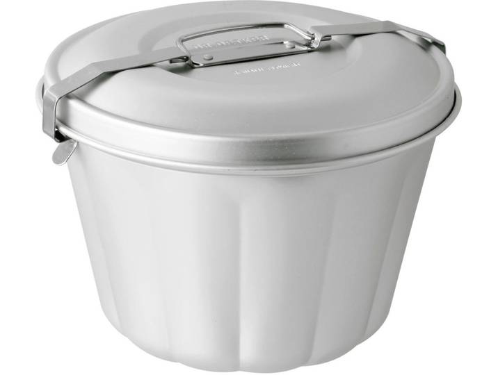 Dr.Oetker Wasserbadform Back-Freude Classic, Silberfarben, Metall, 2,5 l, 16.5 cm, mit Deckel, Backen & Backzubehör, Backformen