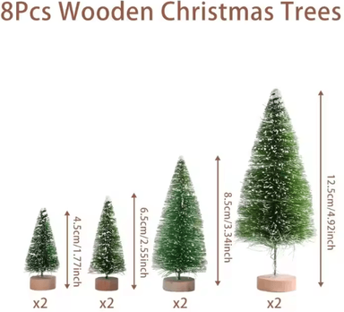 Uplift Curations Mini Sisal Christmas Tree Tabletop Decor With Wooden Base 3